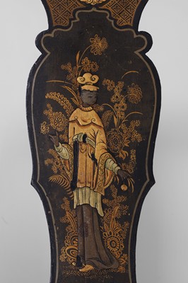 Lot 513 - A matched set of six George II black and gilt-japanned dining chairs