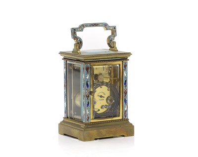 Lot 202 - A French style champleve carriage clock