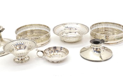 Lot 19 - A collection of silver and silver-plated items
