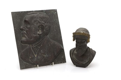 Lot 100 - A bronze bust