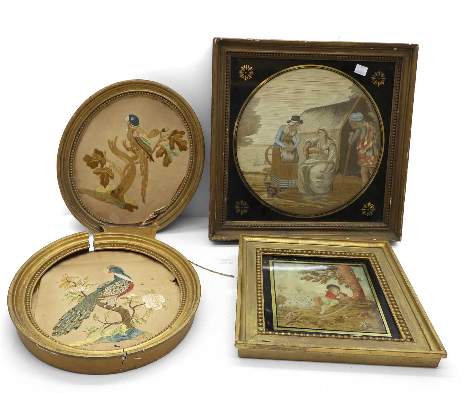 Lot 122 - Four woolwork pictures