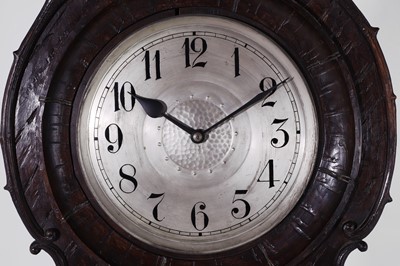 Lot 236 - A Black Forest carved wooden longcase clock