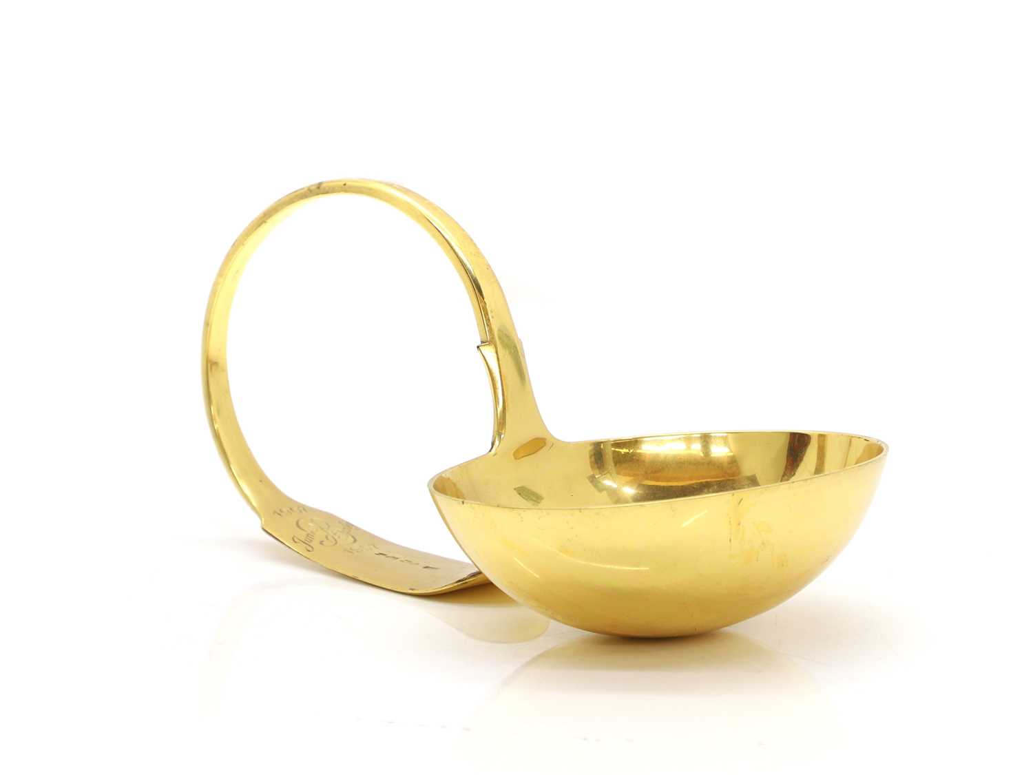 Lot 10 - A silver ladle