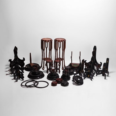 Lot 109 - A collection of various hardwood stands