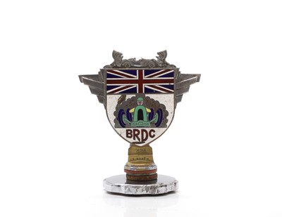 Lot 19 - A BRDC pre-war member's car badge