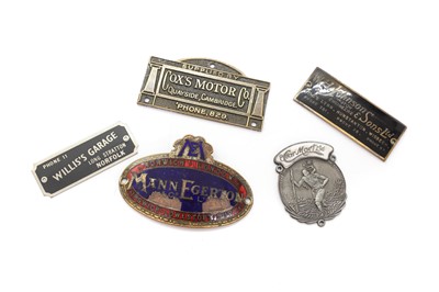 Lot 28 - A group of pre-war dealers' dashboard plaques
