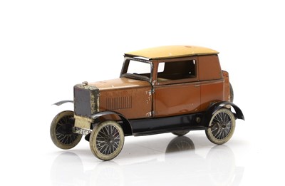 Lot 55 - A tinplate clockwork toy car by Burnett