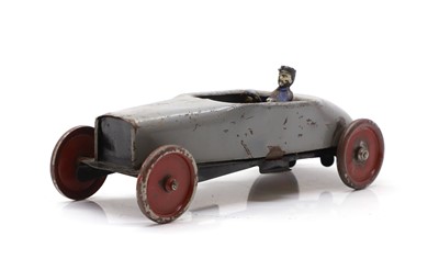 Lot 59 - A tinplate American hot-rod clockwork toy