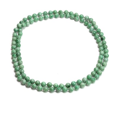 Lot 1149 - A jade long necklace