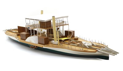 Lot 318 - A model paddle steamer 'Valiant a steel sternwheeler'