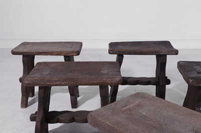 Lot 267 - A set of six provincial oak stools