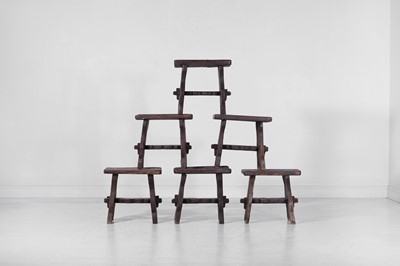 Lot 267 - A set of six provincial oak stools