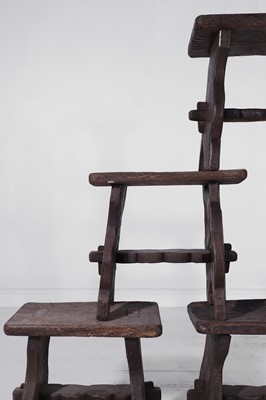 Lot 267 - A set of six provincial oak stools