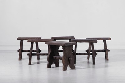 Lot 267 - A set of six provincial oak stools