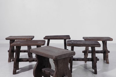 Lot 267 - A set of six provincial oak stools