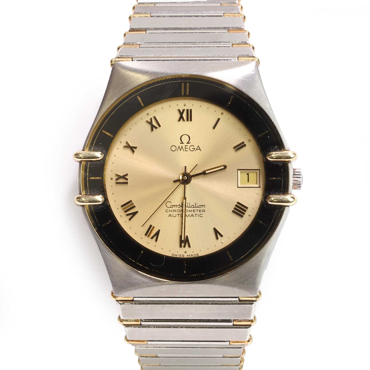 Lot 1316 - An Omega Constellation Manhattan automatic bracelet watch, c.1984