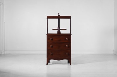 Lot 73 - A mahogany linen or 'Norfolk' press