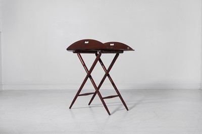 Lot 469 - A George III mahogany oval butler's tray