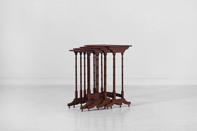 Lot 211 - A set of Regency-style mahogany quartetto tables