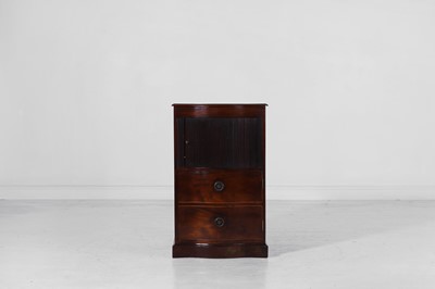 Lot 39 - A George III mahogany bedside cabinet
