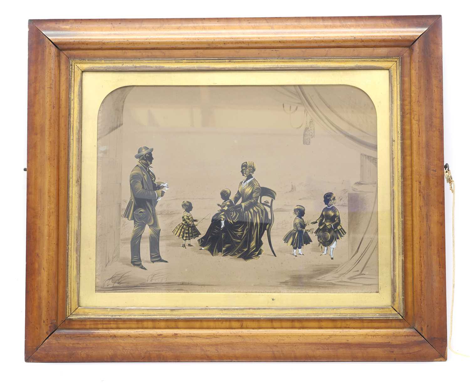 Lot 315 - A Victorian family silhouette group