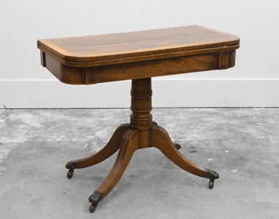 Lot 537 - A Regency mahogany fold-over card table