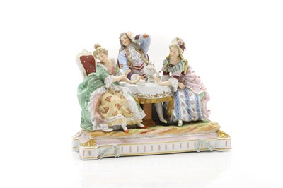 Lot 117 - A Porzellanfabrik E.&A. Müller porcelain figure group