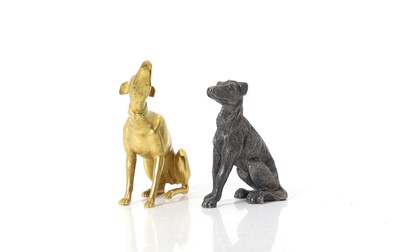 Lot 29 - A gilt dog
