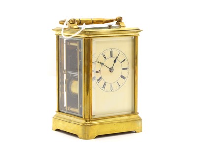 Lot 206 - A brass cased carriage clock