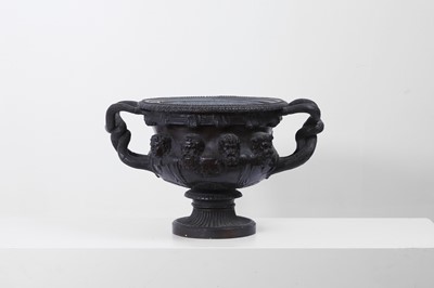 Lot 227 - A patinated bronze model of the Warwick Vase