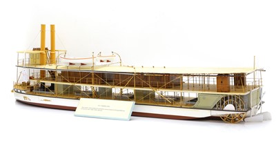 Lot 319 - A model paddle ship 'PS Fabius'