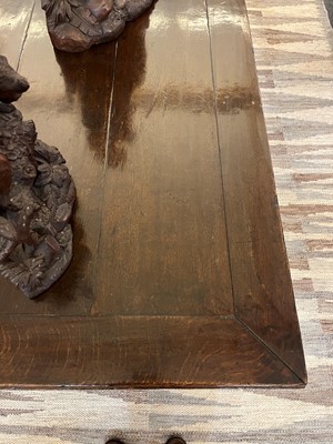 Lot 152 - An Elizabethan-style oak refectory table