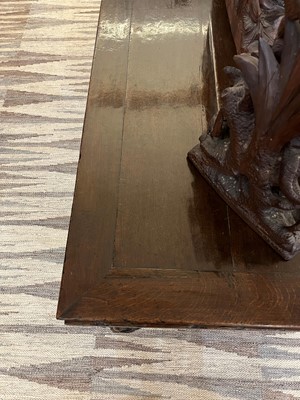 Lot 152 - An Elizabethan-style oak refectory table