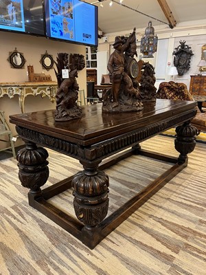 Lot 152 - An Elizabethan-style oak refectory table