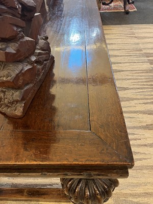 Lot 152 - An Elizabethan-style oak refectory table