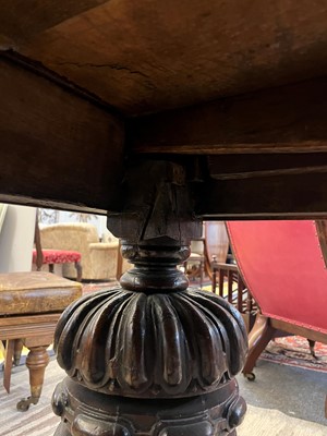 Lot 152 - An Elizabethan-style oak refectory table