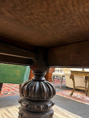 Lot 152 - An Elizabethan-style oak refectory table