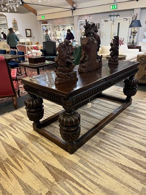 Lot 152 - An Elizabethan-style oak refectory table