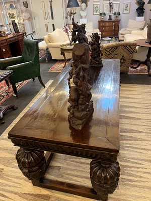 Lot 152 - An Elizabethan-style oak refectory table