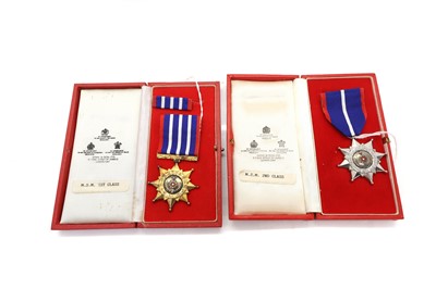 Lot 386 - An M.S.M gilt metal medal