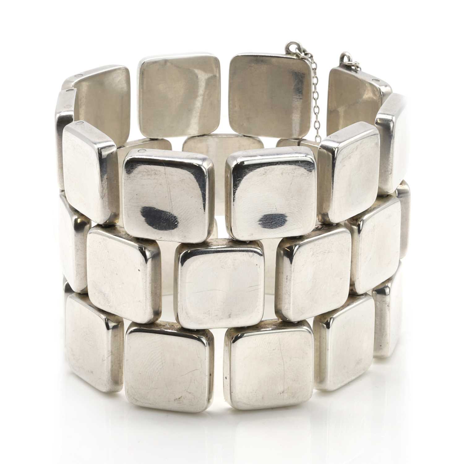 Lot 63 - A silver bracelet, designed by Astrig Fog for Georg Jensen, c.1970s