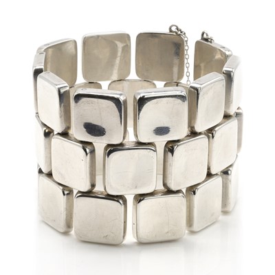 Lot 63 - A silver bracelet, designed by Astrig Fog for Georg Jensen, c.1970s