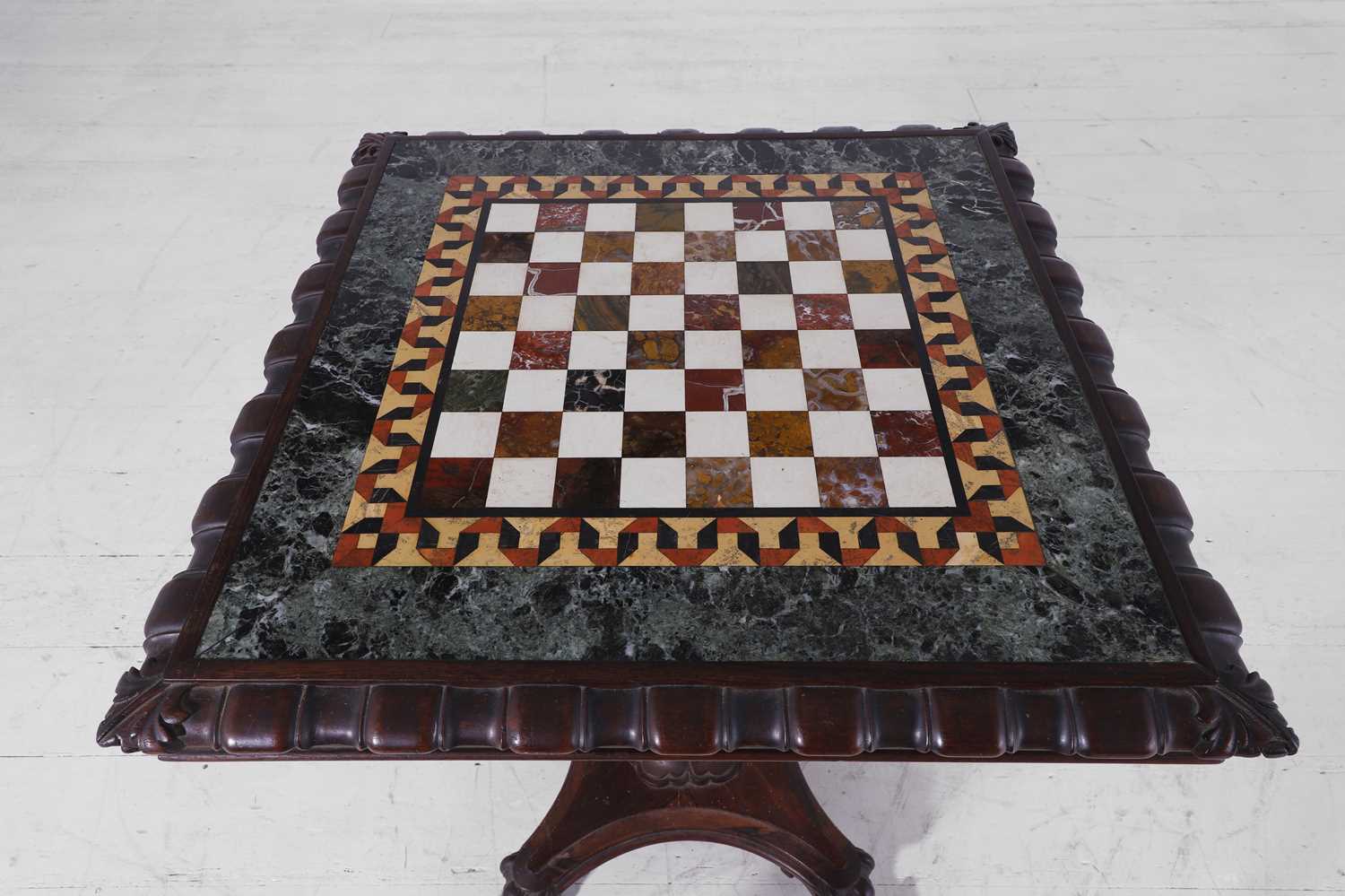Lot 262 - A William IV rosewood and specimen marble games table