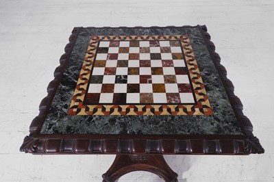 Lot 262 - A William IV rosewood and specimen marble games table