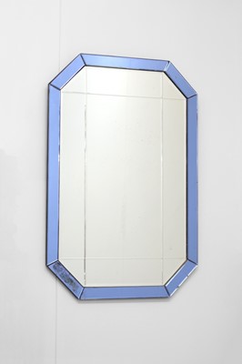 Lot 491 - Art Deco mirror with blue glass