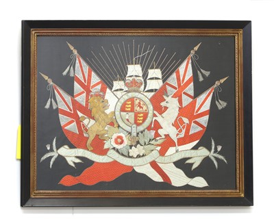 Lot 411 - A Naval embroidery