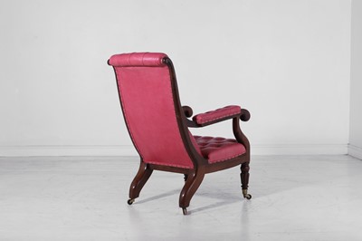 Lot 275 - A George IV rosewood library armchair