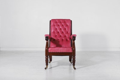 Lot 275 - A George IV rosewood library armchair
