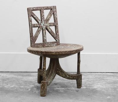 Lot 508 - An unusual African hardwood chair