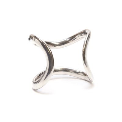 Lot 1117 - A silver bangle, by Hermès